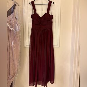 Birdy Grey Strapless Burgundy Dress